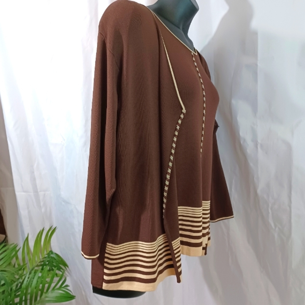 Vintage Imago Two-piece Sweater, Brown/Beige Size: XL - Picture 7 of 16
